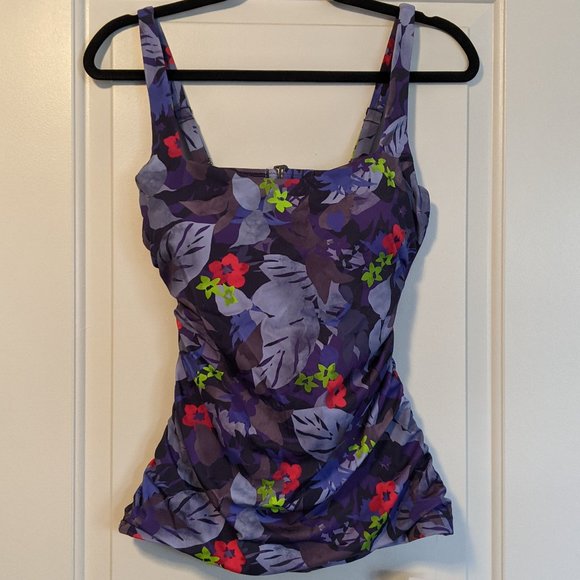 Athleta Twilight Tropic Bra Cup Tankini 36D/DD - Picture 3 of 8